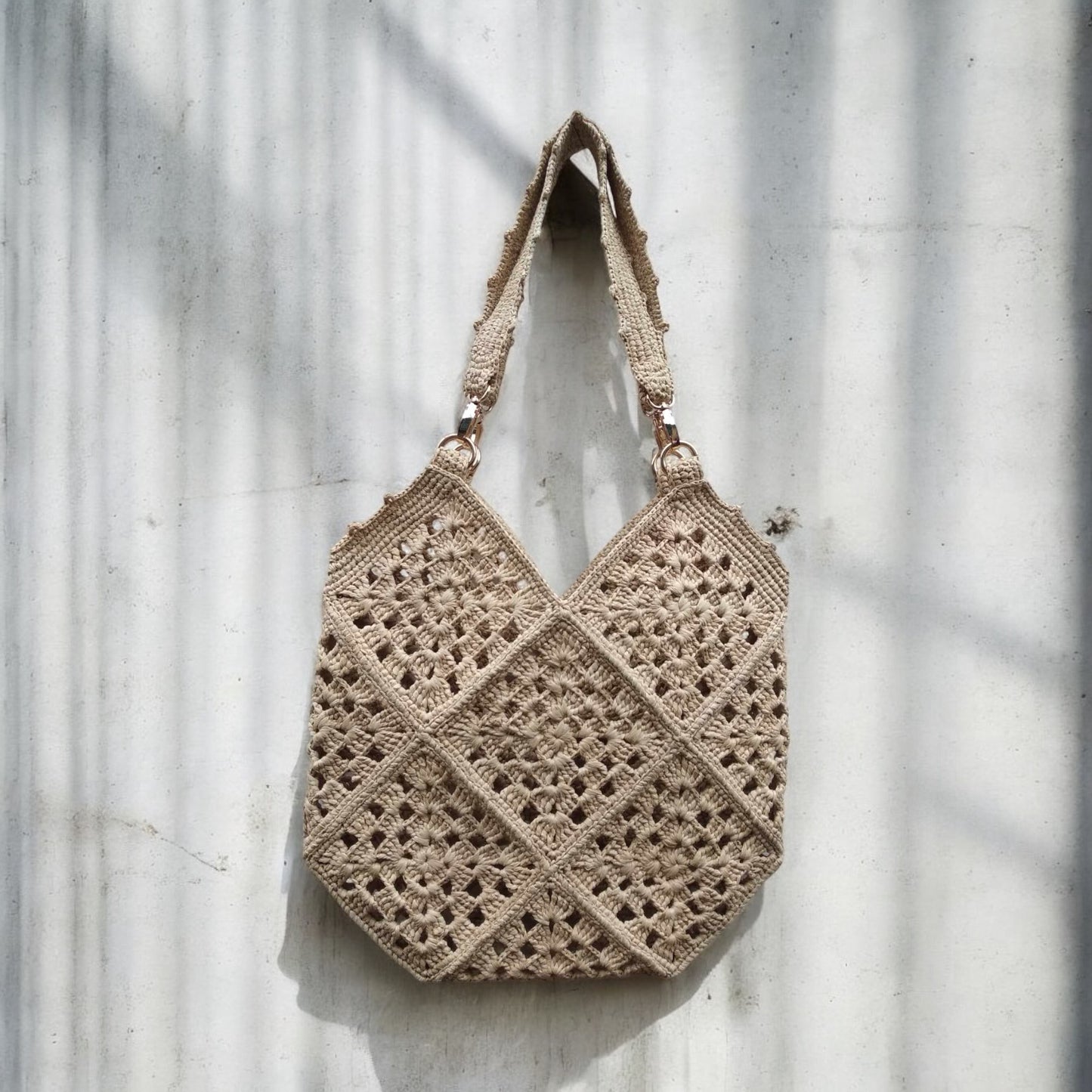 Aria - sac en raphia crocheté édition sable