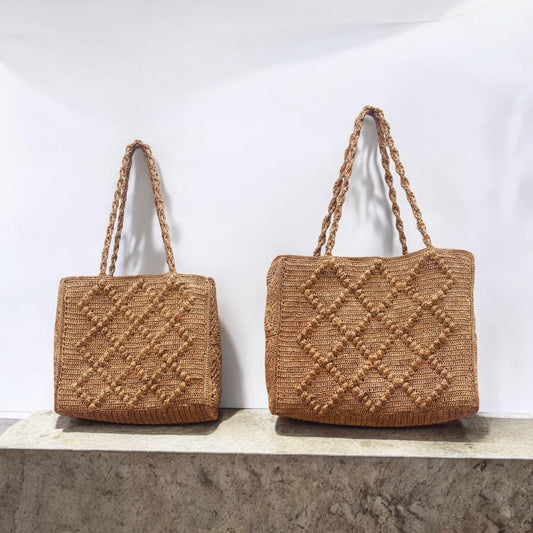 Sac en raphia crocheté Razay Mini sur commande