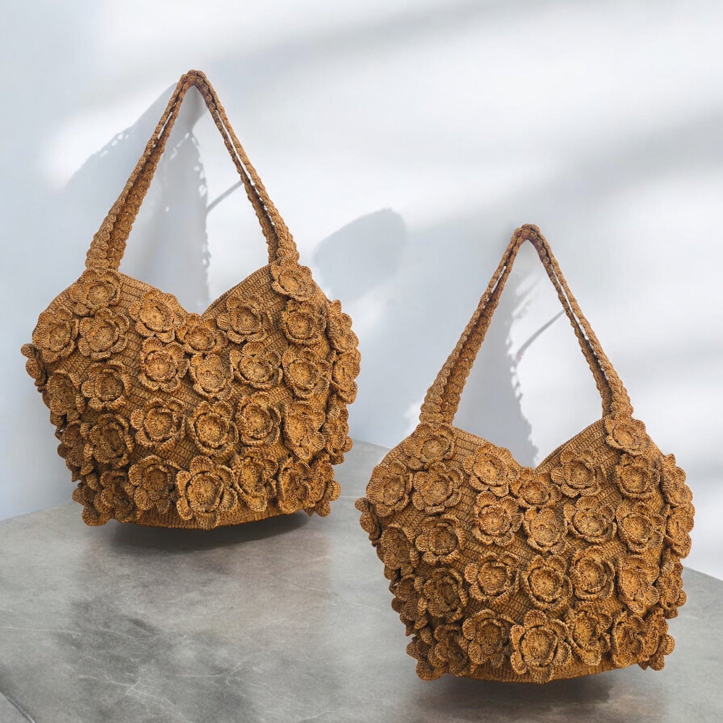 Sac en raphia crocheté Ialy sur commande