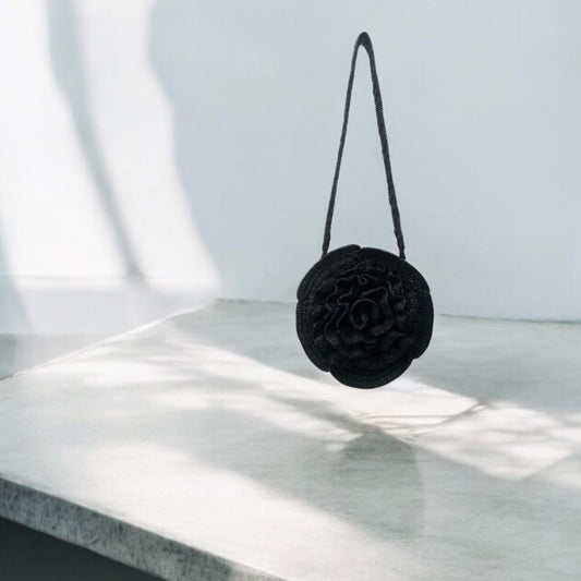 Eros - sac en raphia crocheté édition noir